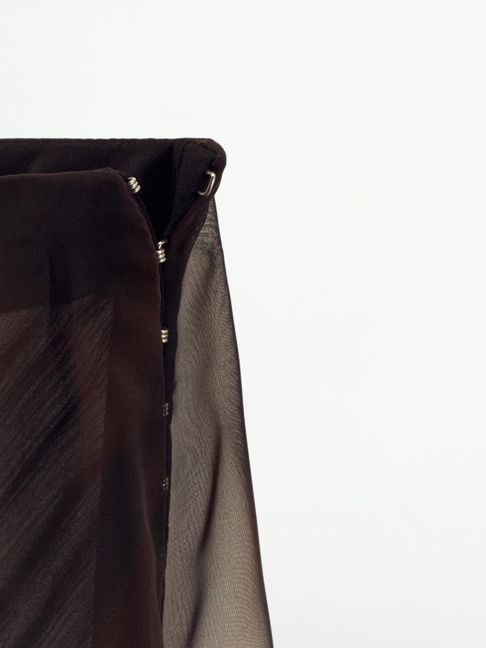 Zara NWT ZW COLLECTION leopard print mesh organza double layer effect midi skirt - Picture 3 of 5